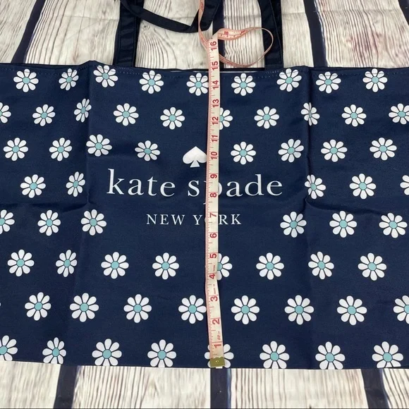 KATE SPADE Navy Daisy Large Cotton Canvas Bag - Picture 6 of 11